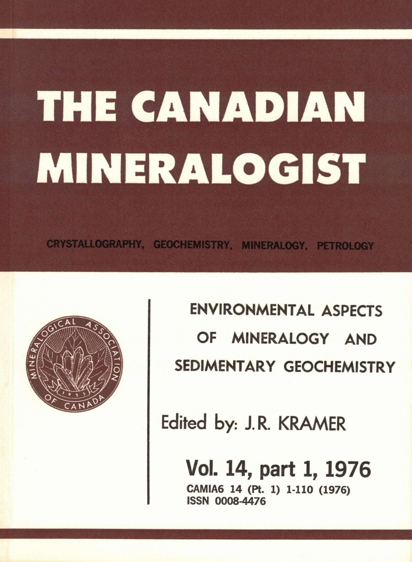 Environmental Aspects of Mineralogy and Sedimentary Geochemistry