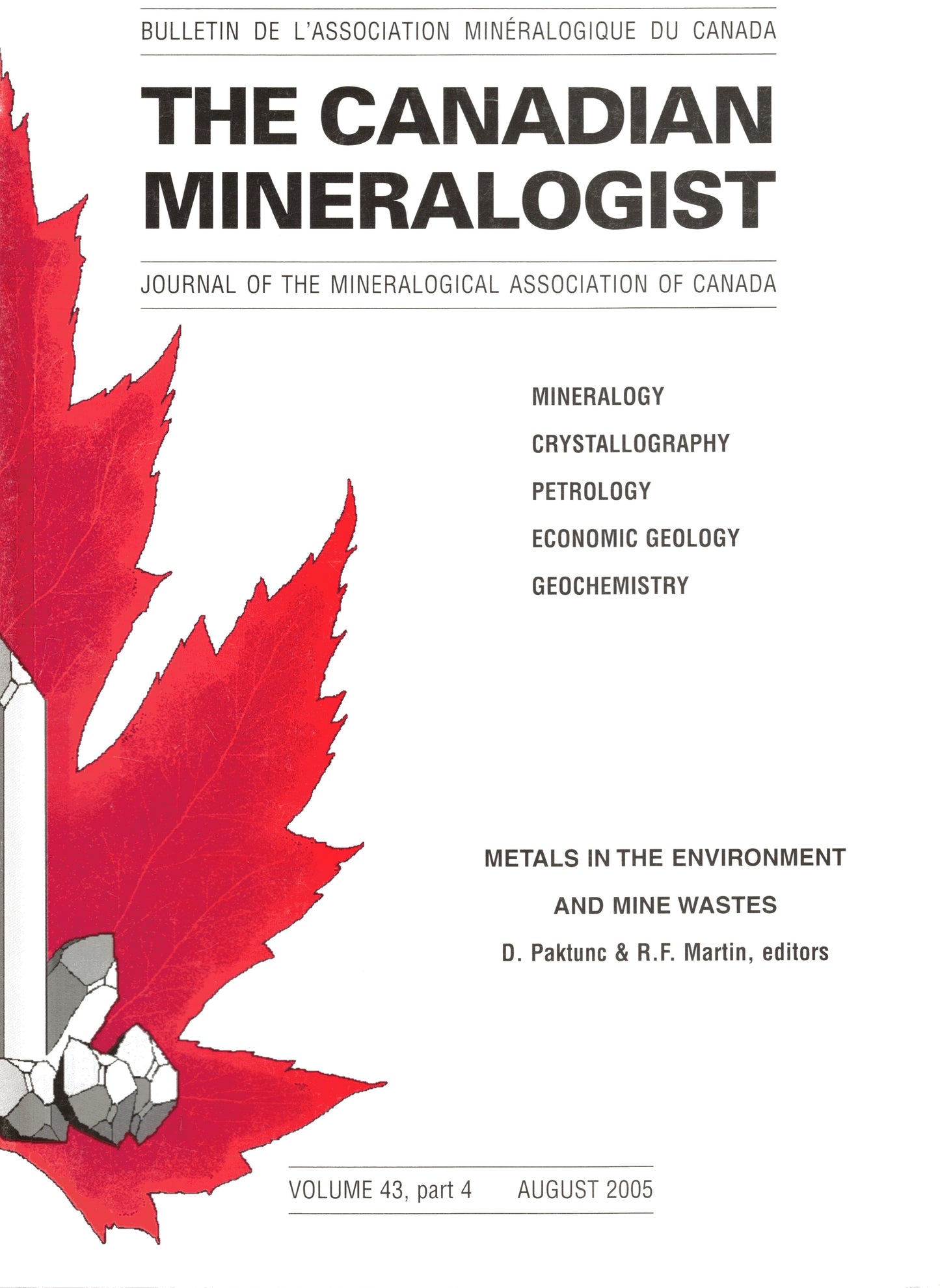 Metals in the Environment and Mine Wastes